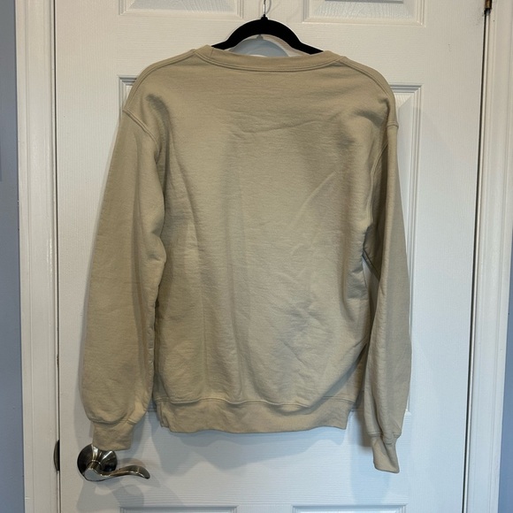 ⚡️2/$25⚡️Karma Cat Beige Pink Heavy Cotton Women’s Crewneck Sweater |Cat Lover😻 - Picture 4 of 6